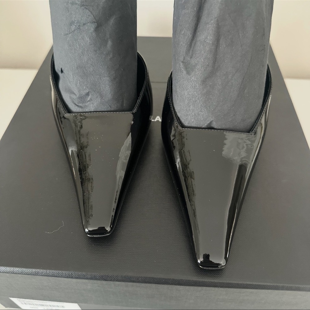 Saint Laurent Black Anouk Pumps In Patent Leather 38.5 - Picture 7 of 8